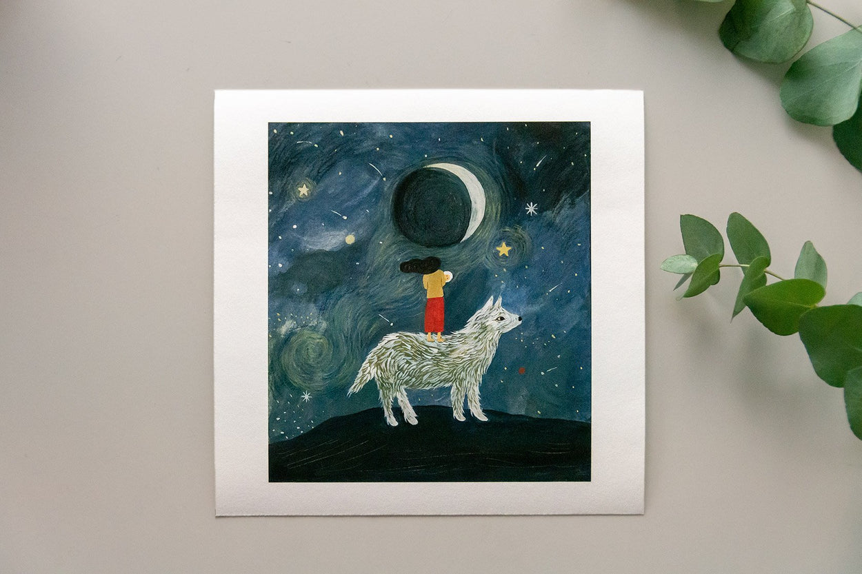 moonlight print, originally painted by tijanadraws