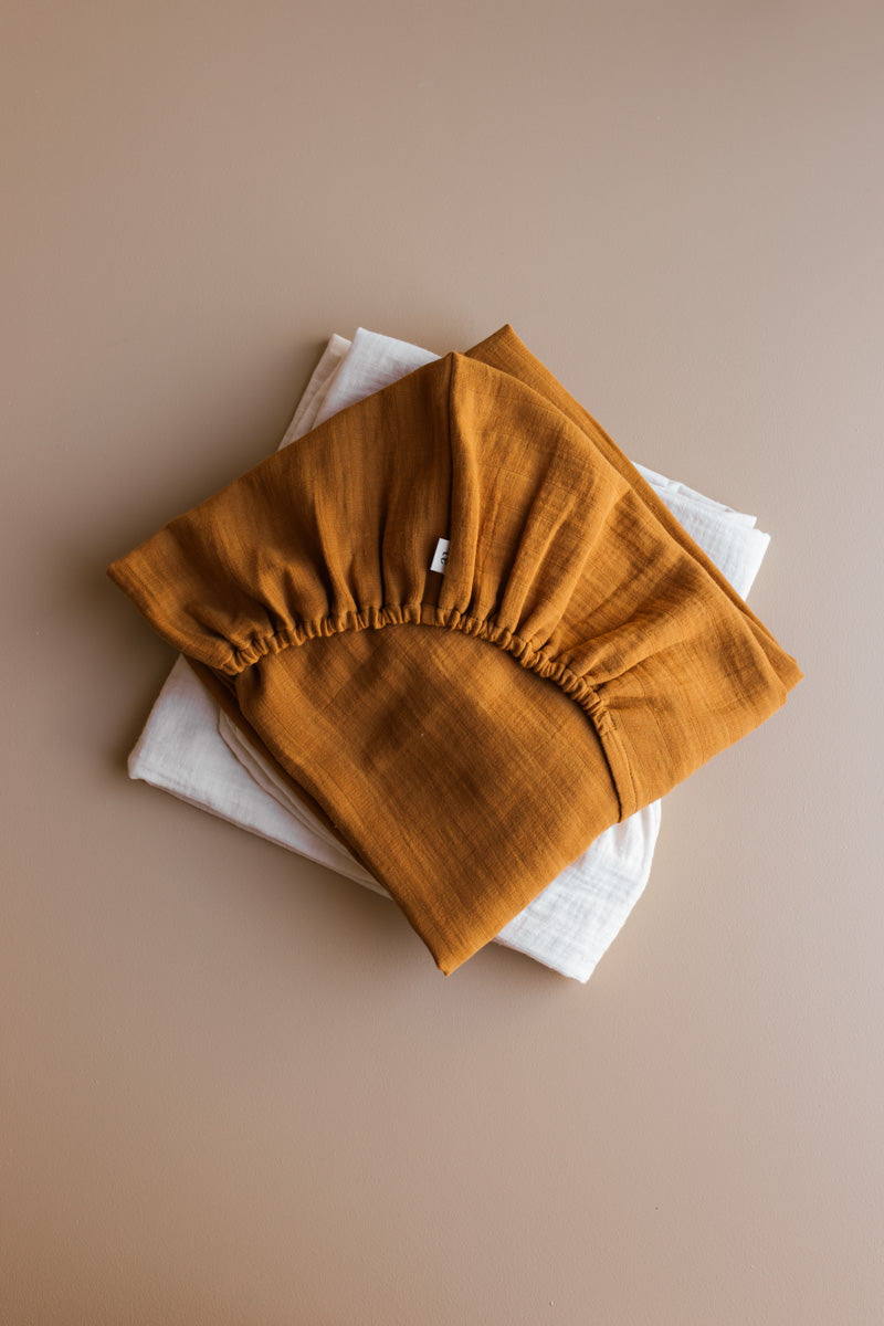 fitted sheet - almond